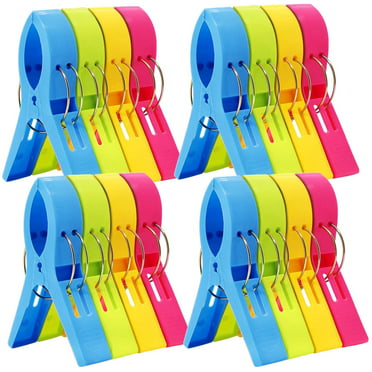 Details about   8x Beach Chair Towel Clips Large Sunbed Pegs Lounger Holder Clamps Windproof Set
